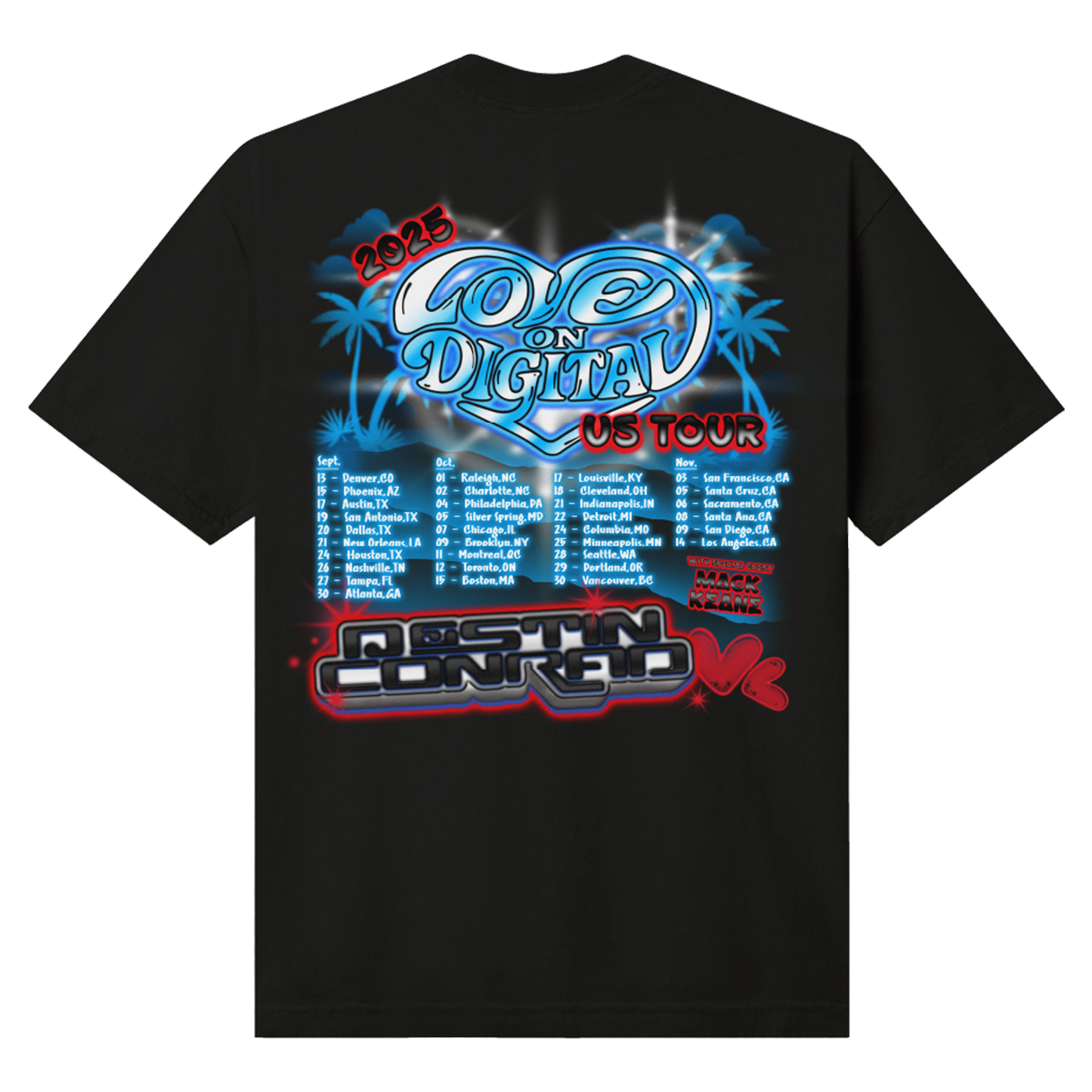 LOVE ON DIGITAL TOUR TEE w/ DATES