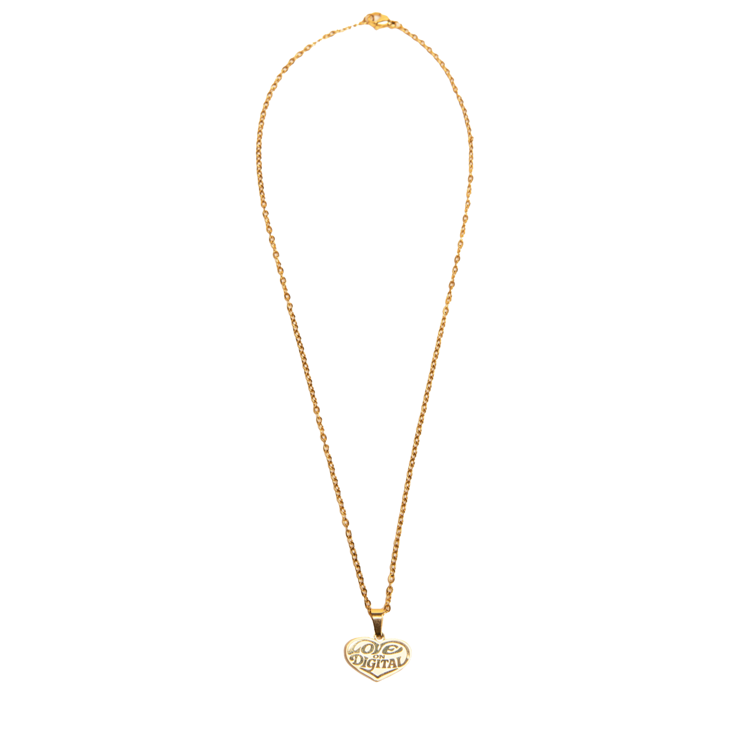 LOVE ON DIGITAL GOLD PENDANT NECKLACE