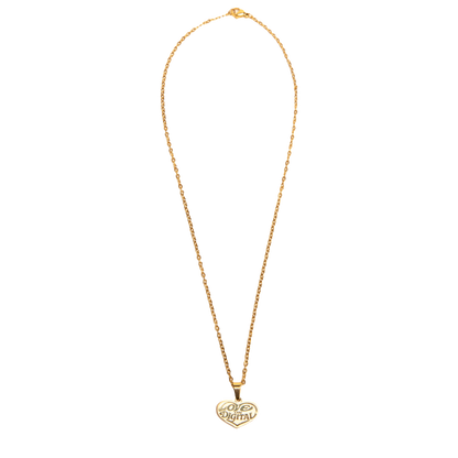 LOVE ON DIGITAL GOLD PENDANT NECKLACE